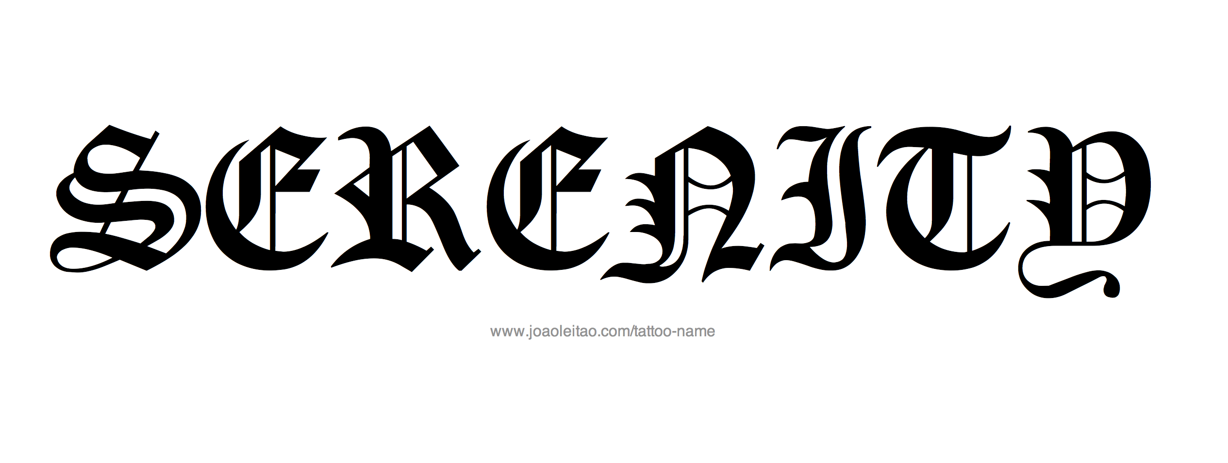 Serenity Name Tattoo Designs